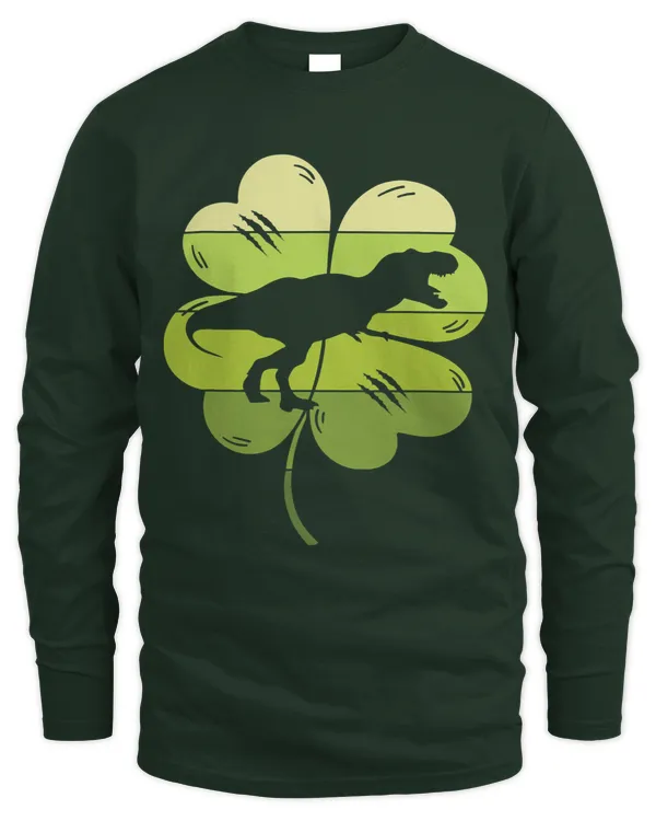 A TRex is my lucky charm. Saint Patricks Day Shamrock Dino - Men's Long Sleeved T-Shirt Men's Long Sleeved T-Shirt