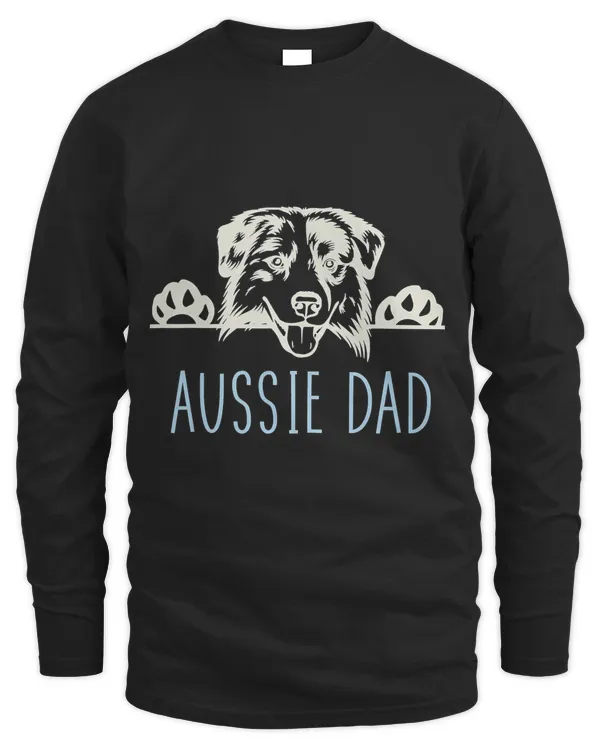 Aussie Dad with Australian Shepherd Dog T-Shirt