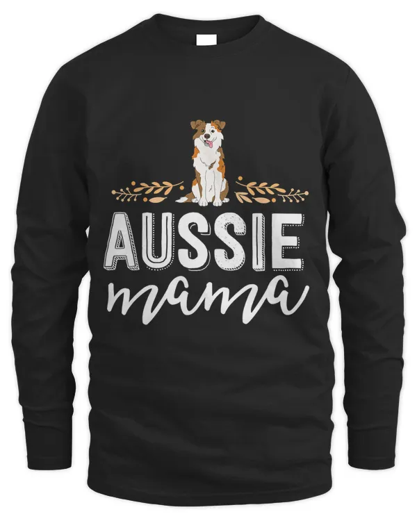 Aussie Mama Dog Mom Shirt For Women Australian Shepherd T-Shirt