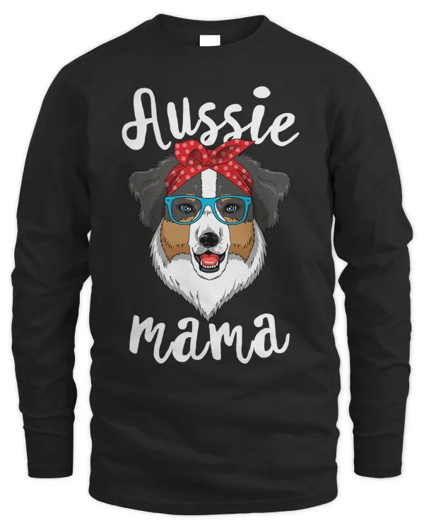 Australian Shepherd Aussie Mama Puppy Mom Dog Mama Lover T-Shirt
