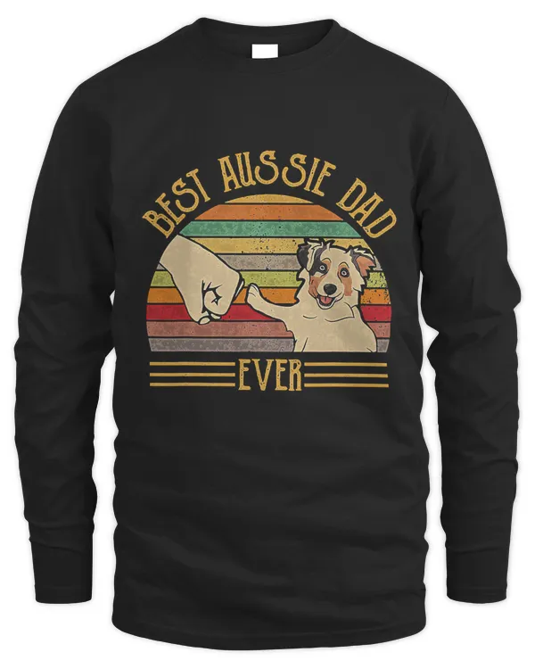 Best Aussie Dad Ever Retro Vintage Sunset T-Shirt