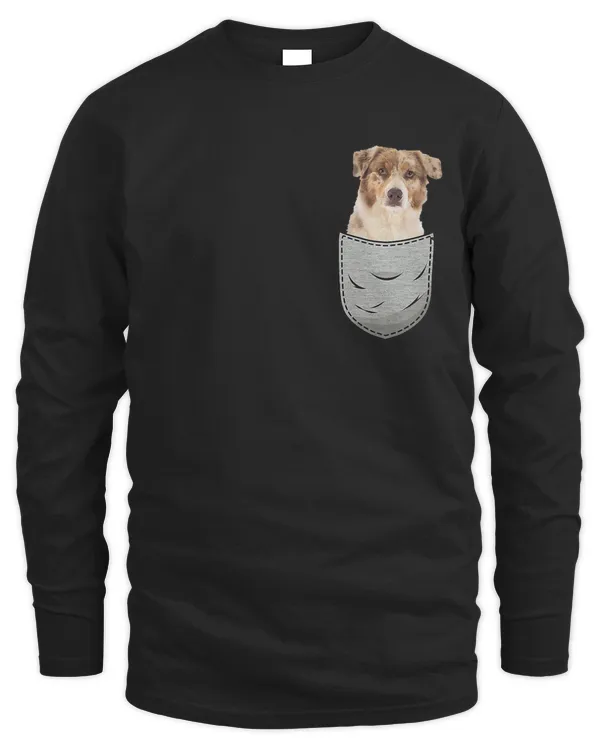 Cute Aussie Australian Shepherd for dog lovers pocket owner T-Shirt