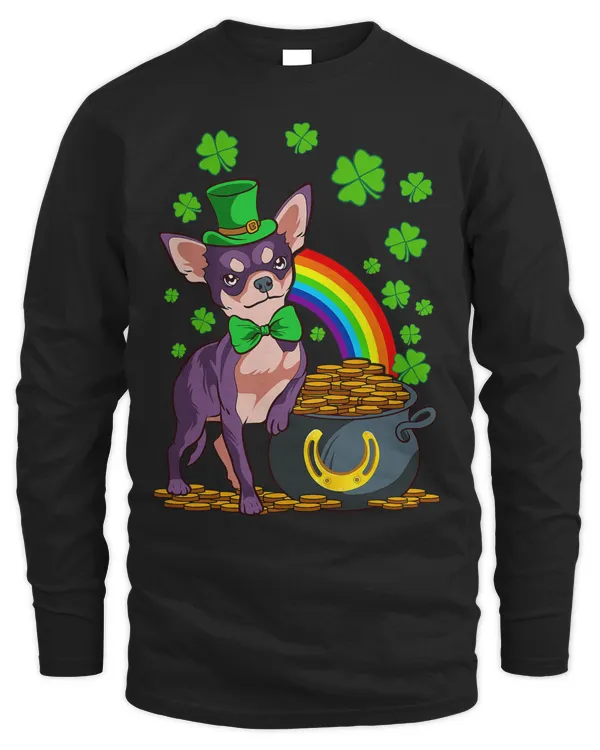 Saint Patty's Day Irish Chihuahua Dog Funny Humor Gift T-Shirt