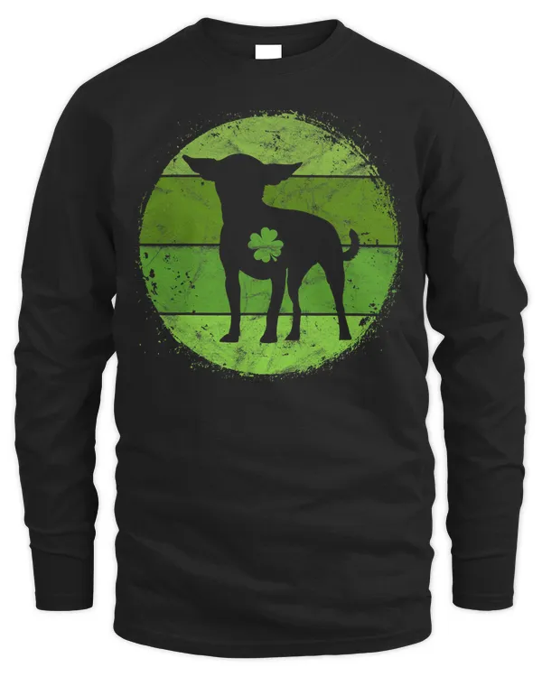 Circular Chihuahua Irish Shamrock Dog St Patrick's Day T-Shirt