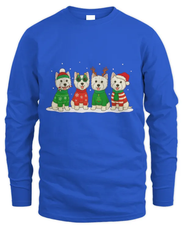 Westie christmas - Men's Long Sleeved T-Shirt Men's Long Sleeved T-Shirt