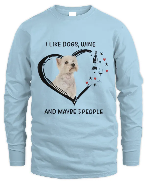Westie_Wine_And_Maybe_3_People - Men's Long Sleeved T-Shirt Men's Long Sleeved T-Shirt