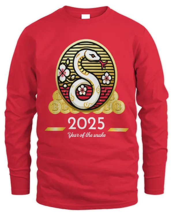 Year of the Snake 2025 Shirt - Lunar New Year Lucky Red Cotton Shirt