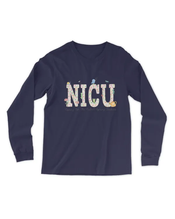 Women NICU Nurse Spring Caring For The Cutest Spring Babies - Men's Long Sleeved T-Shirt Men's Long Sleeved T-Shirt