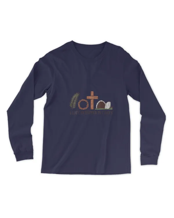 Womens Christian Faith Happy Easter Day A Lot Can Happen In 7 Days V-Neck - Men's Long Sleeved T-Shirt Men's Long Sleeved T-Shirt