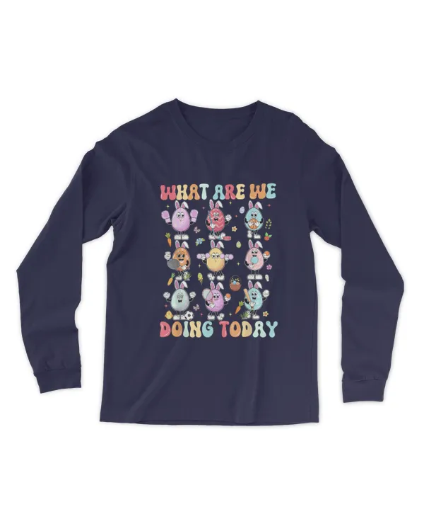 What Are We Doing Today Easter Day Eggstra PE Teacher - Men's Long Sleeved T-Shirt Men's Long Sleeved T-Shirt