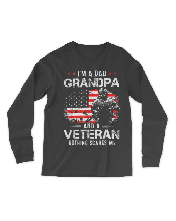 I'm A Dad Grandpa Veteran Fathers Day for Mens Womens T-Shirt