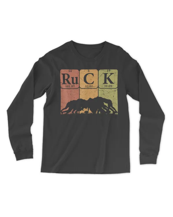 Ruck Rugby Periodic Table Elements Rugby Player Nerd Retro T-Shirt