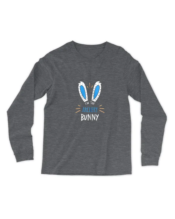 I'm The Archery Bunny Ears Archer Easter Sunday Zip Hoodie - Men's Long Sleeved T-Shirt Men's Long Sleeved T-Shirt