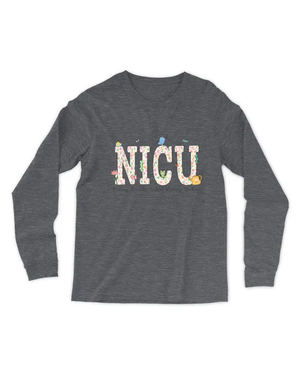 Women NICU Nurse Spring Caring For The Cutest Spring Babies - Men's Long Sleeved T-Shirt Men's Long Sleeved T-Shirt