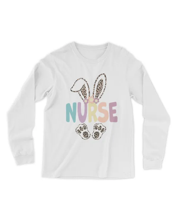 Easter Nurse Leopard Bunny Shirt, Easter Nurse Shirt, Nursing School T Shirt, Nursing School Tee, Nurse Shirt, Funny Nursing
