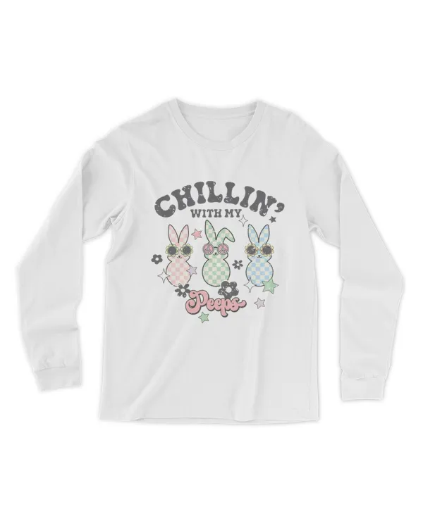 Chilling with my peeps,,Peeps Easter Shirt,Easter Peeps Squad Shirt,Funny Easter Tshirt,Easter Matching Shirts,Cute Easter Gifts,Happy Easter Day