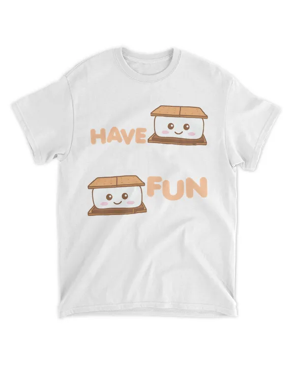 Smores T-ShirtGirls Have Smore Fun Camping S'more Camper Glamping T-Shirt_by DetourShirts_