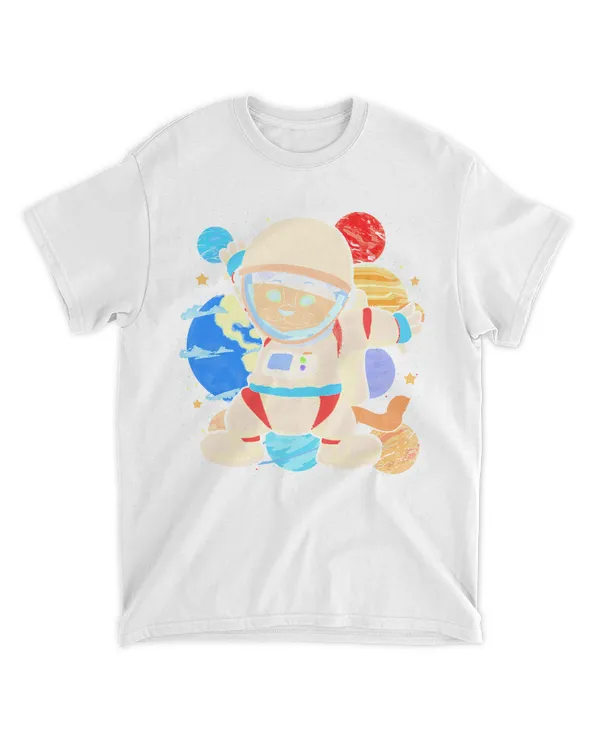 Cat T- Shirt Space Science Animal Astronaut Cute Cat T- Shirt