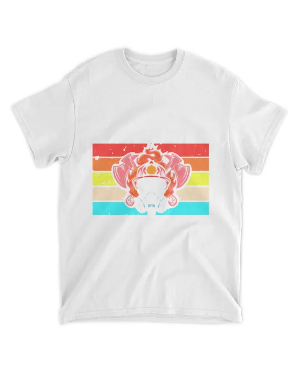Retired Firefighter Gift T- Shirt N E V E R U N D E R E S T I M A T E A R E T I R E D F I R E F I G H T E R G I F T T- Shirt
