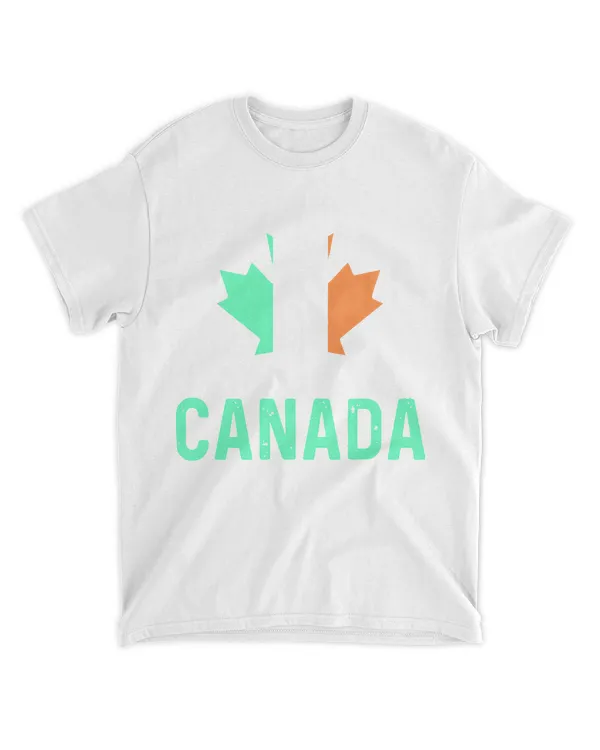 St Patricks Day T- Shirt Irish Canadian Shamrock Canadian Flag St. Patrick's Day T- Shirt Canadian Maple Leaf Canada Pride T- Shirt