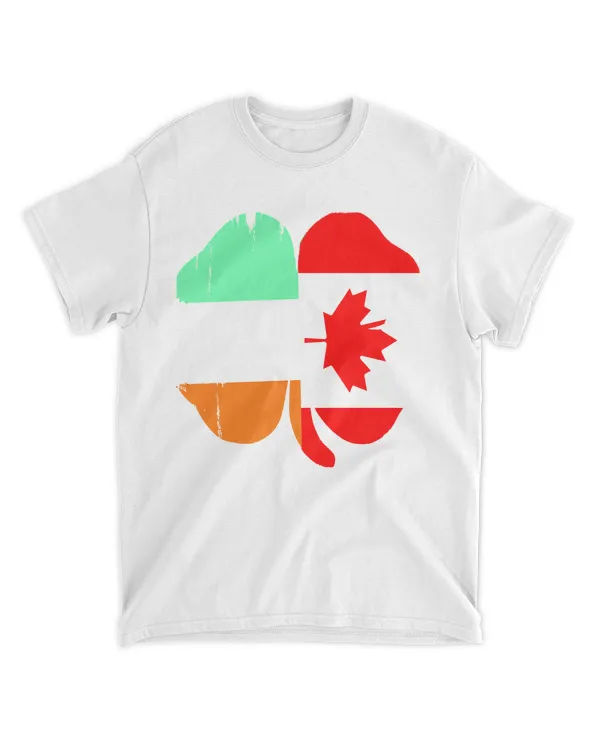 St Patricks Day T- Shirtshamrock canada flag T- Shirt