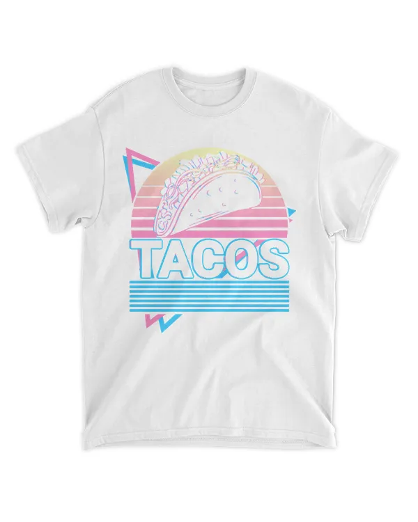Tacos T- Shirt Tacos Vaporwave Aesthetic Retro Gift T- Shirt