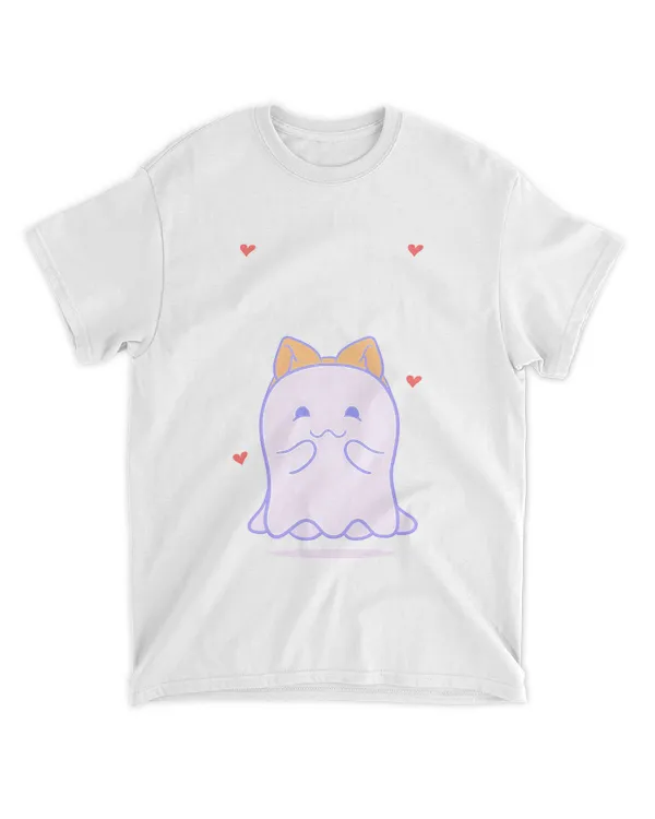 Valentines Day 2022 T- Shirt I Will Love You Forever Valentine's Day Cute Ghost T- Shirt