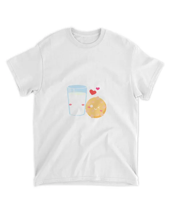 Valentines Day Matching Couples T- Shirt We Go Together Like Cookies and Milk T- Shirt