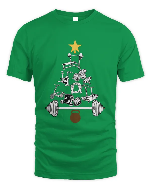 Fitness Working Gym Out Christmas Tree Workout Xmas Outfit - Unisex Standard T-Shirt Unisex Standard T-Shirt