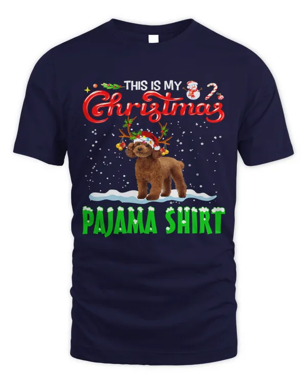 Poodle Dog This Is My Christmas Pajama Poodle Christmas Reindeer 41