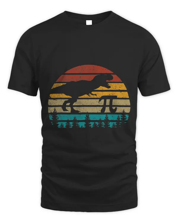Retro Vintage Pi 3.14 Dinosaur silhouette Funny Pi Day Math_1