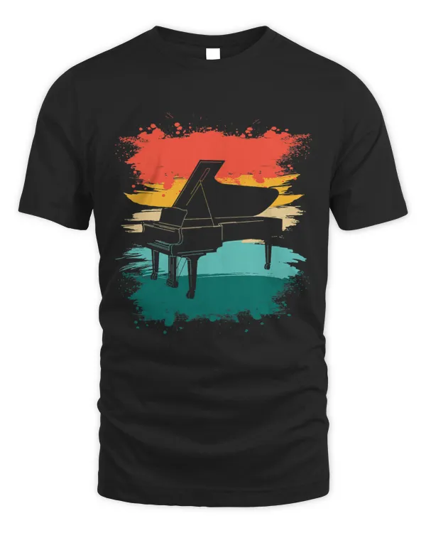 Piano Shirt. Retro Style For Pianist