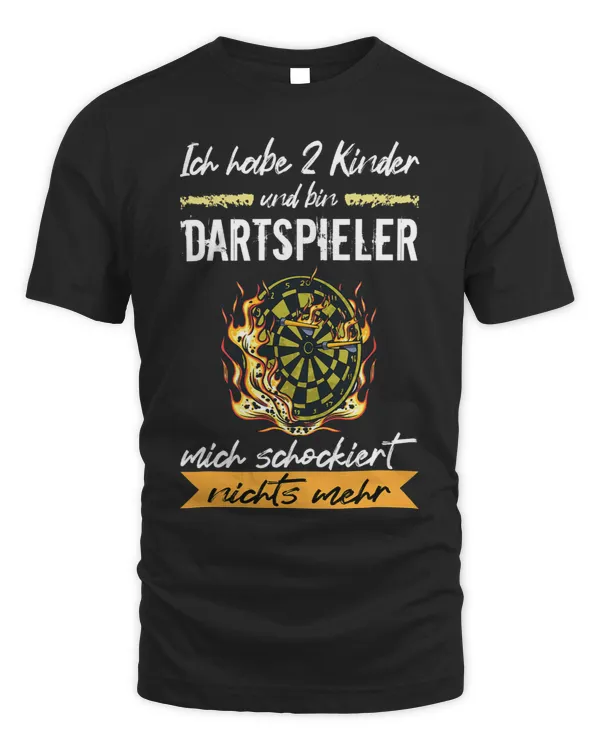 Mens Darts Fan Item Ich Habe 2 Kinder and Bin Dartplayer Dart
