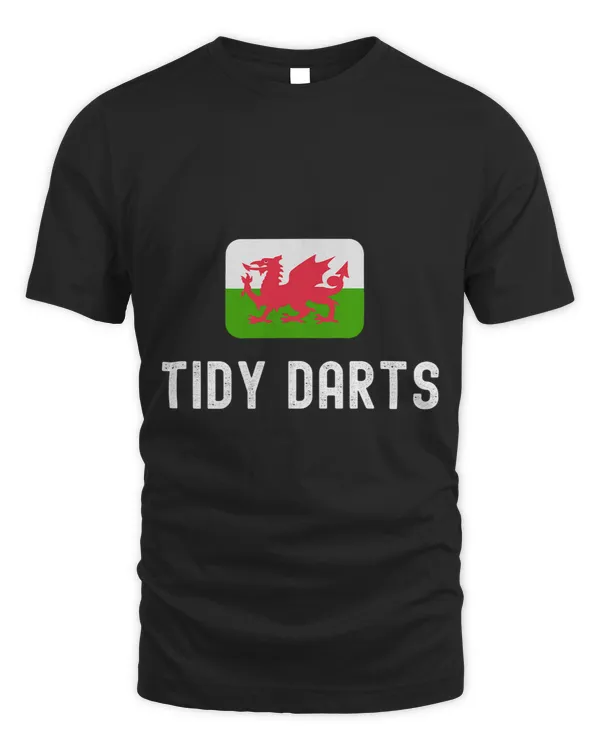 Tidy Darts funny Welsh Wales Flag saying proud