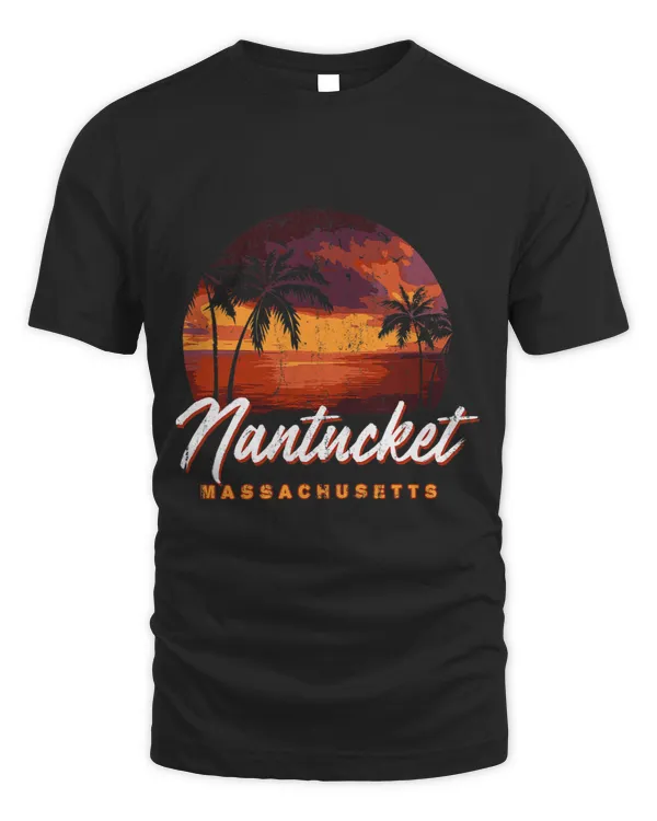 Nantucket Massachusetts Vintage Sunset MA Nature Nantucketer
