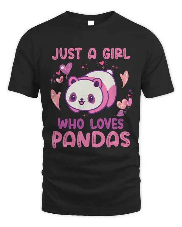 Just a Girl Who Loves Pandas Funny Quote Cute Panda Graphic