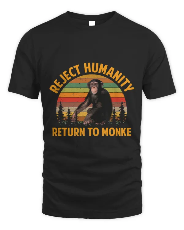 Monkey Lover Funny Reject Humanity Return to Monke Meme Monkey Evolution