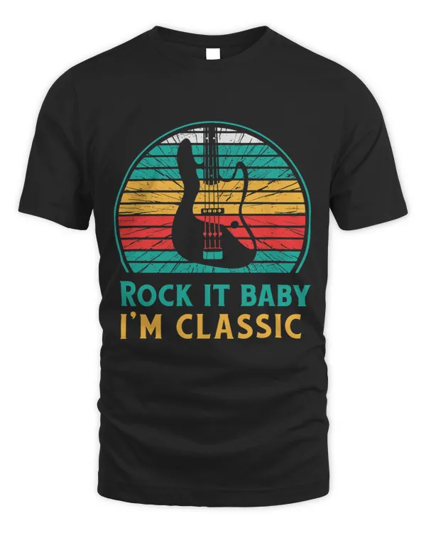 Rock it Baby Im Classic Electric Guitar in Vintage Retro Style