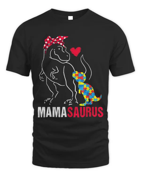 Mamasaurus T Rex Dinosaur Mama Saurus Autism Awareness_1