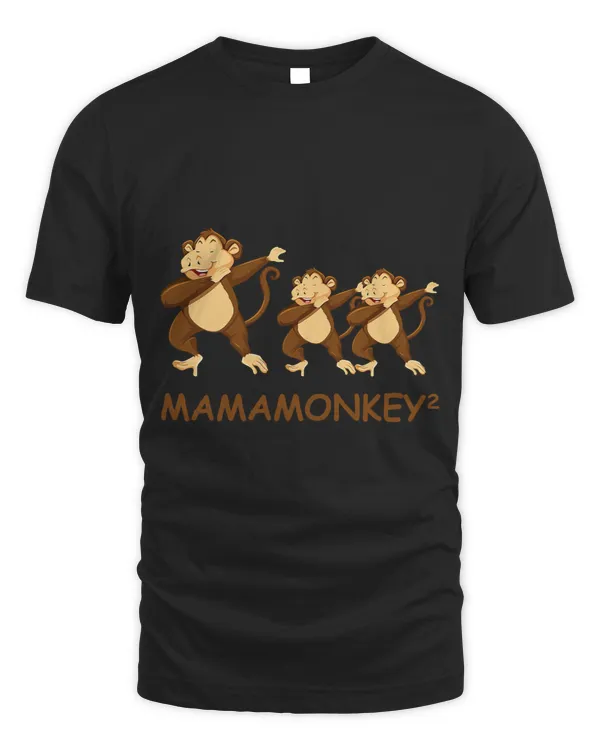 Monkey Lover Womens Dabbing Mamamonkey Monkey Mom of Twins