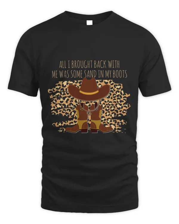 Funny Sand In My Boots Leopard Cowboy Hat Country Music