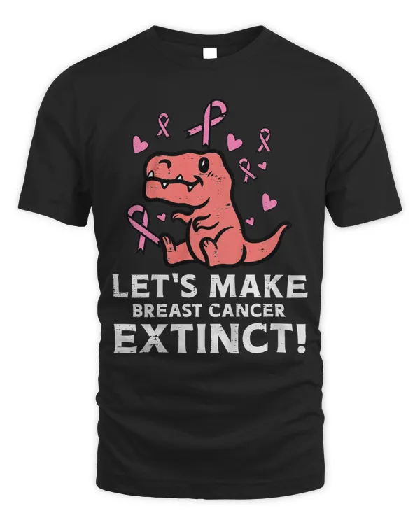 Kids Extinct Trex Dino Breast Cancer Awareness Kids Toddler Boys