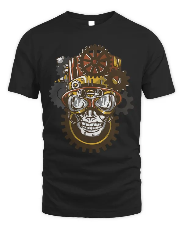 Steampunk Goggles Skull Head with Top Hat Gears Gothic Gifts