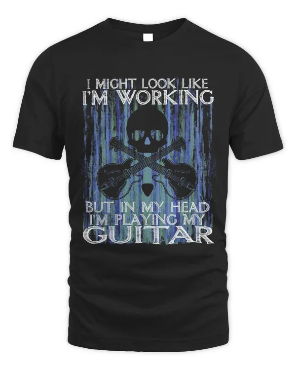 Playing Guitar Plectrum Musician Fun Bass Slogan Band