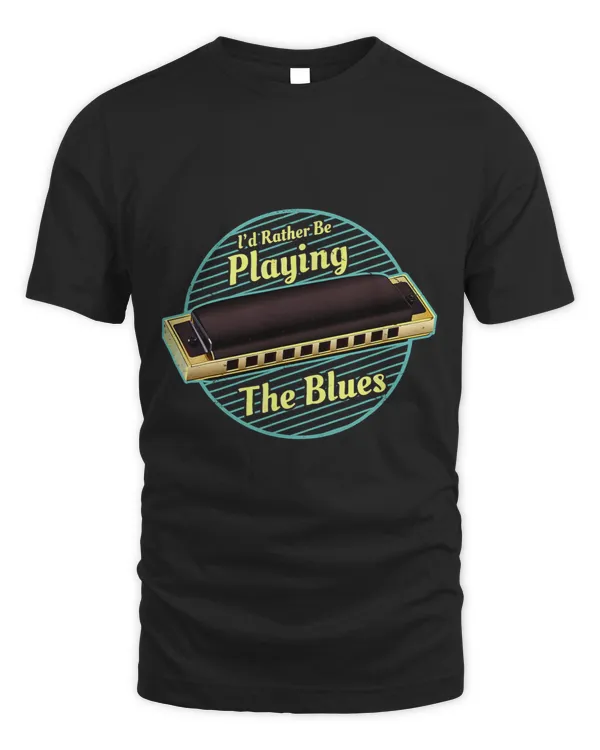 Modern Blues Harmonica Jazz Music Gift Rather Playing Blues
