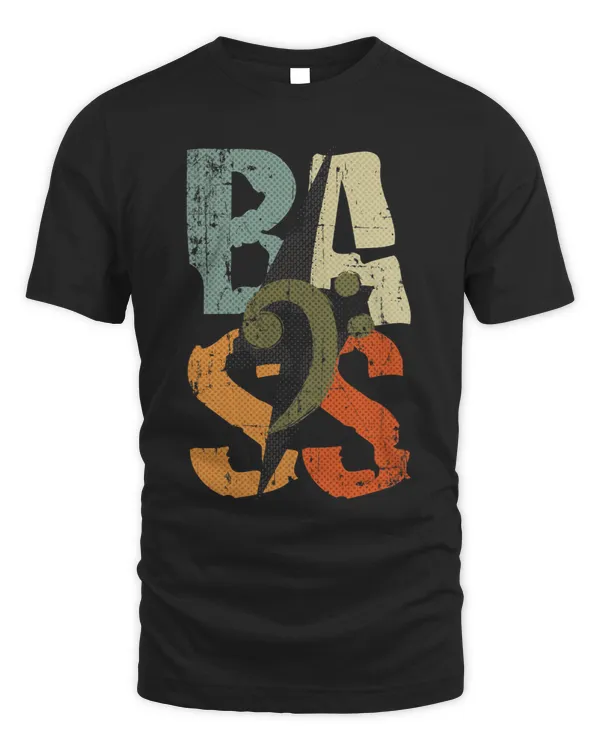 BASS Guitar Player Vintage Bass Clef for Bassist
