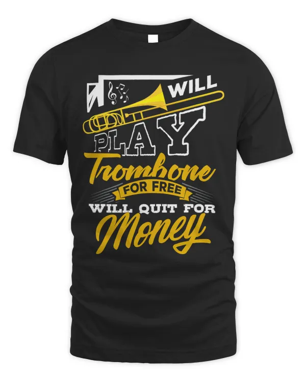 Funny Trombone Player Shirt Bass Jazz Music Band