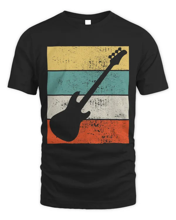 Bass Guitar Player Vintage Retro Band Gift