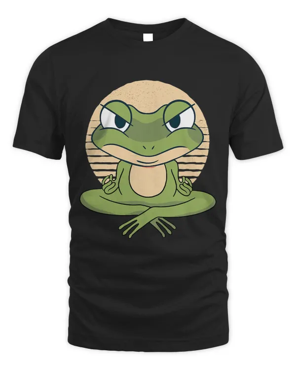 Frog and Frogs Yoga Meditation Meditate Statement Gift