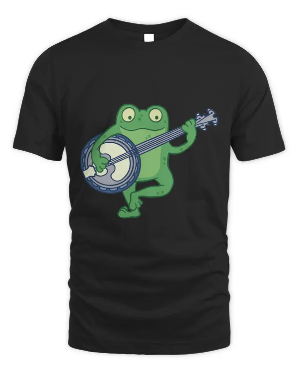 Frogs playing banjo